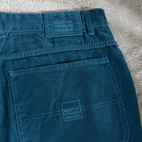 Marithe Francois Girbaud jeans teal blue Baggy loose straight Leg size 40 - Picture 11 of 11